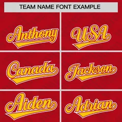 Red Gold L Pattern Raglan Full-Snap Varsity Letterman Jacket 3