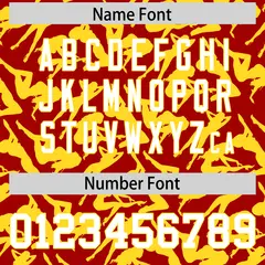 Red Gold Playboy Graffiti Pattern Baseball Jersey 4