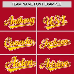 Red Gold Raglan Two Tone Full-Snap Varsity Letterman Jacket Hoodie 5