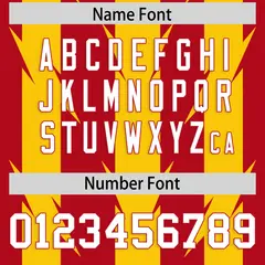 Red Gold Razr Stripe Graffiti Pattern Flag Football Jersey 4