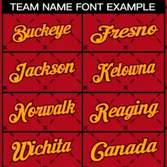 Red Gold Red-Black Rhombus Authentic Baseball Jersey 3