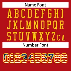Red Gold-Red Classic Style Authentic Football Jersey 4