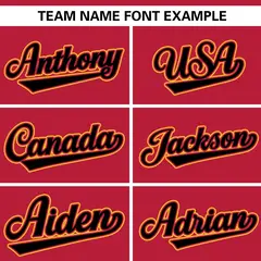 Red Gold-Red Raglan Letterman Jacket 3