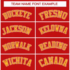 Red Gold Red-White Classic Style Hockey Jersey 3