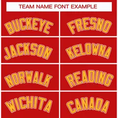 Red Gold Red-White Classic Style Hockey Jersey 3