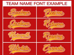 Red Gold Red-White Classic Style Hockey Jersey 3