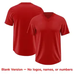 Red Gold Sequin Lettering Football Jersey 7