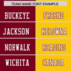 Red Gold Split Two Tone Authentic Football Jersey 3
