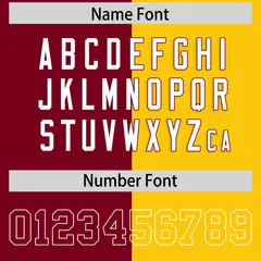 Red Gold Split Two Tone Authentic Football Jersey 4