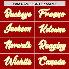 Red Gold Star Pattern Raglan Sleeves Football Jersey 3