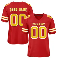Red Gold-White Classic Authentic Football Jersey 1