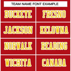 Red Gold-White Classic Authentic Football Jersey 3