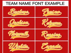 Red Gold-White Classic Hockey Jersey 3