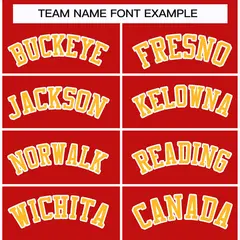 Red Gold-White Classic Hockey Jersey 3