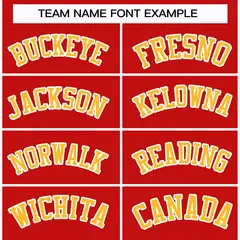 Red Gold-White Classic Hockey Jersey 3