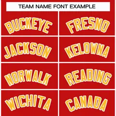 Red Gold-White Classic Hockey Jersey 3