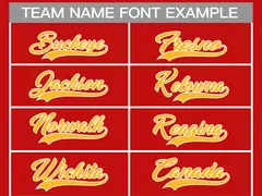 Red Gold-White Classic Hockey Jersey 3