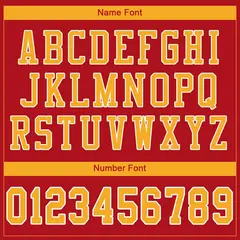 Red Gold-White Classic Mesh Authentic Football Jersey 3