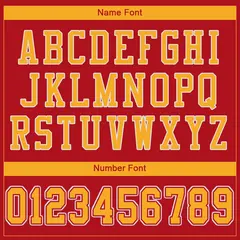 Red Gold-White Classic Mesh Authentic Football Jersey 3