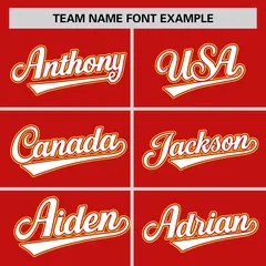 Red Gold-White Color Block Authentic Baseball Jersey 3