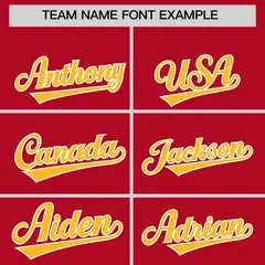 Red Gold White Gradient Varsity Raglan Letterman Jacket 3