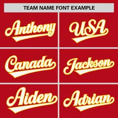 Red Gold-White Raglan Sleeves V-Neck Hockey Jersey 3