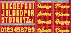 Red Gold-White Stripe Authentic Fashion Baseball Jersey 3
