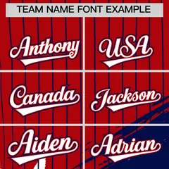 Red Graffiti Pattern Independence Day Baseball Jersey 6