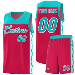 Red Graffiti Side Pattern Basketball Jersey