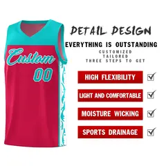 Red Graffiti Side Pattern Basketball Jersey 2