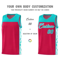 Red Graffiti Side Pattern Basketball Jersey 3
