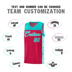 Red Graffiti Side Pattern Basketball Jersey 4