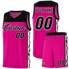 Red Graffiti Side Pattern Basketball Jersey