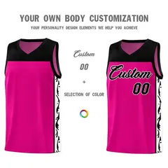 Red Graffiti Side Pattern Basketball Jersey 3