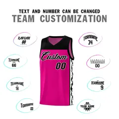 Red Graffiti Side Pattern Basketball Jersey 4