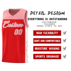 Red Graffiti Side Pattern Basketball Jersey 2