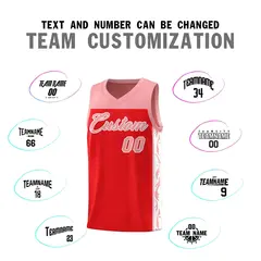Red Graffiti Side Pattern Basketball Jersey 4