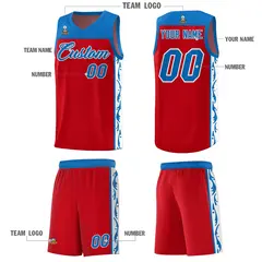 Red Graffiti Side Pattern Basketball Jersey 5