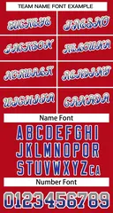 Red Gray Blue-White Stripe Gradient Baseball Jersey 3
