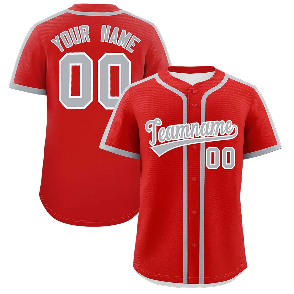 Red Gray Classic Authentic Baseball Jersey