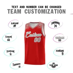 Red Gray Indians Print Basketball Jersey Sports Uniform 4