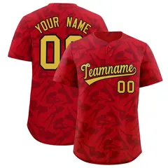 Red Gray Playboy Graffiti Pattern Baseball Jersey
