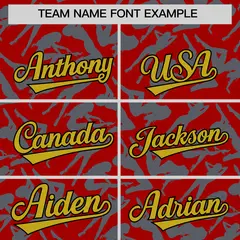 Red Gray Playboy Graffiti Pattern Baseball Jersey 3