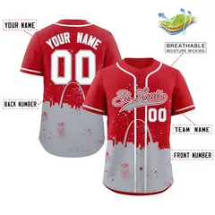 Red Gray St. Louis City Nightscape Authentic Baseball Jersey 2