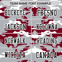 Red Gray-White Camo Authentic Football Jersey 3