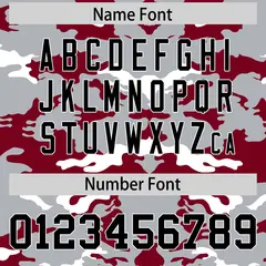 Red Gray-White Camo Authentic Football Jersey 4