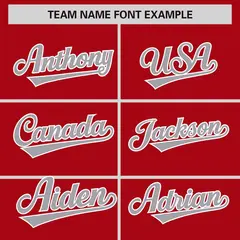 Red Gray-White Color Block Varsity Letterman Jacket 3