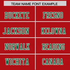 Red Green Color Block Authentic Football Jersey 3