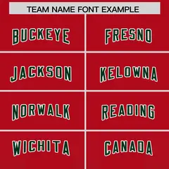 Red Green Gradient Vertical Width Stripe Football Jersey 3