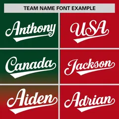 Red Green Half Gradient Authentic Baseball Jersey 3